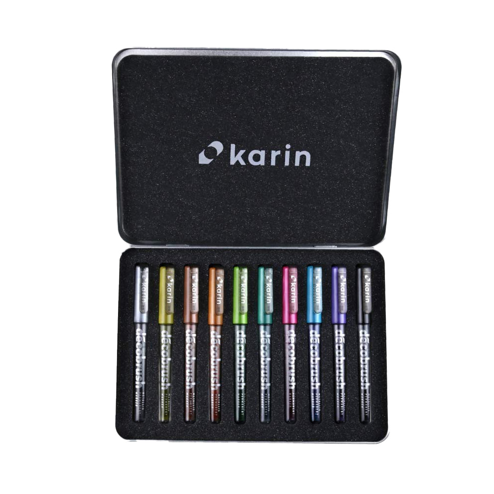 Karin DécoBrush Metallic Markers Set | 10 colors