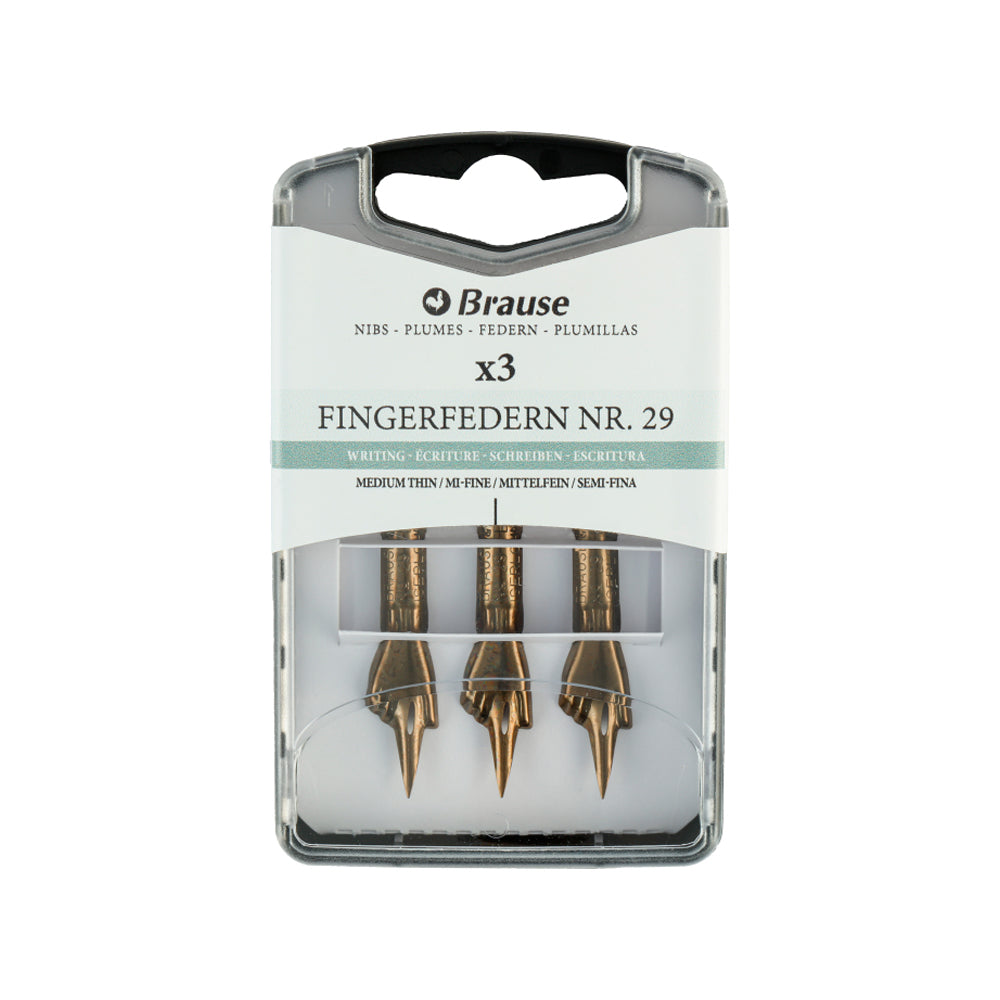 Brause rašymo plunksnos plunksnakočiams, No. 29, 3 vnt.