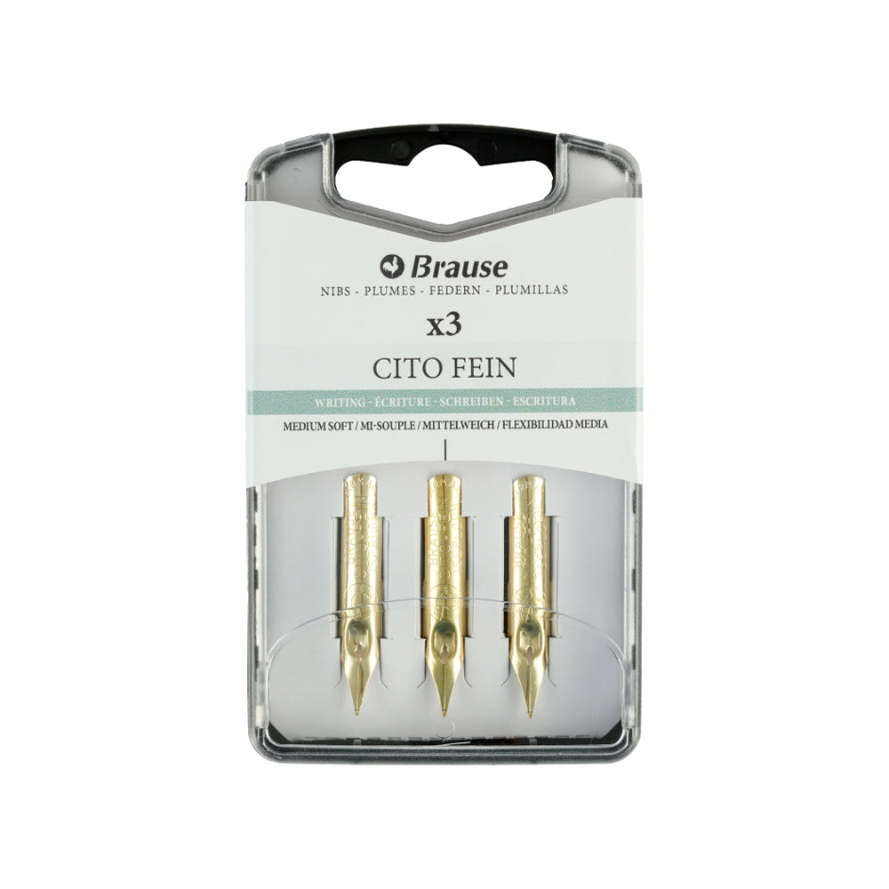 Brause rašymo plunksnos plunksnakočiams, Cito Fein, 3 vnt.