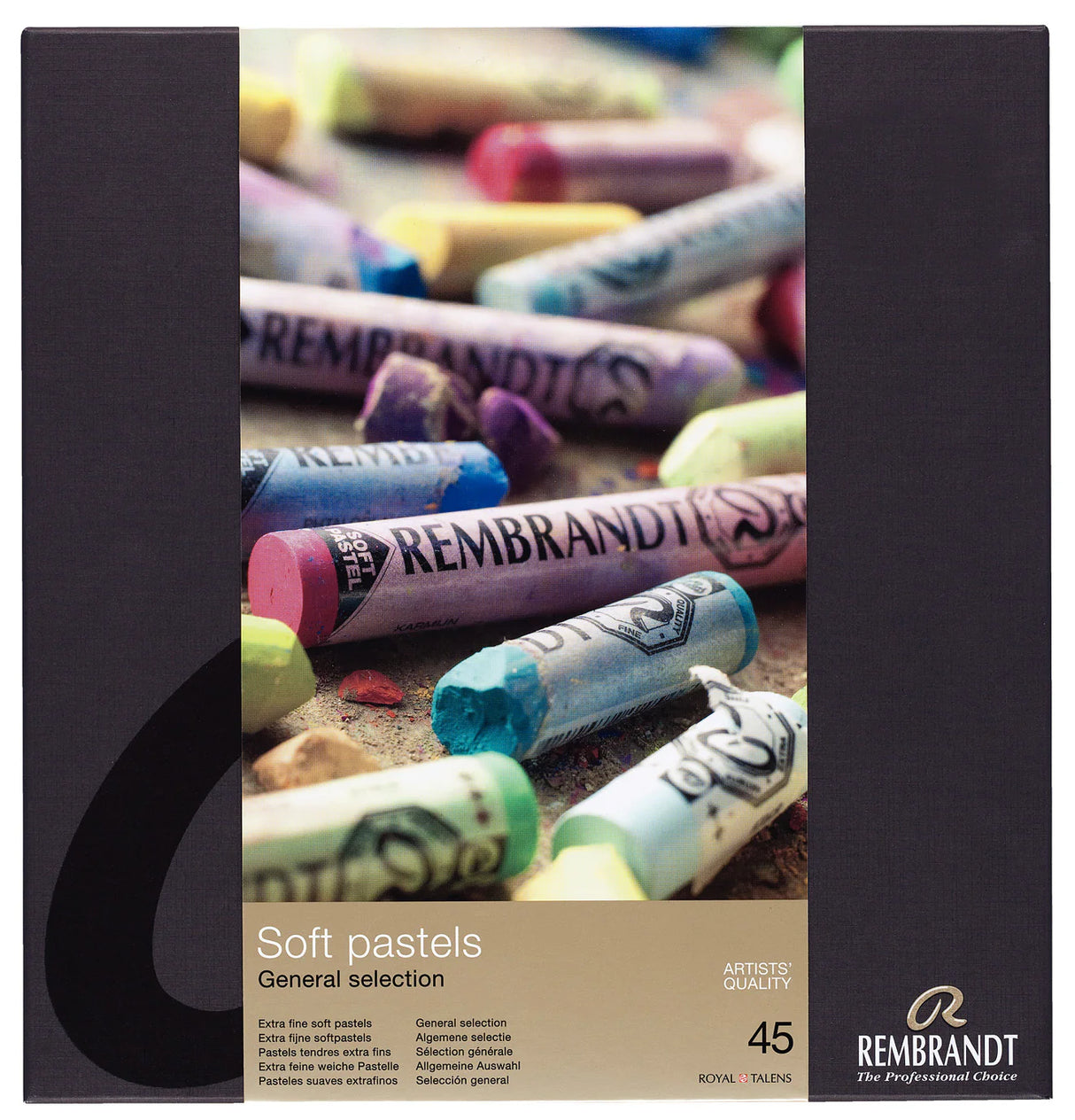 Rembrandt sausų pilnų pastelių rinkinys General Selection, 45 vnt.