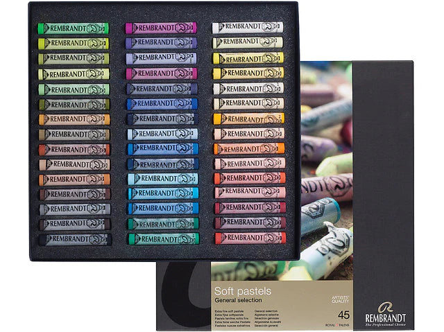Rembrandt sausų pilnų pastelių rinkinys General Selection, 45 vnt.