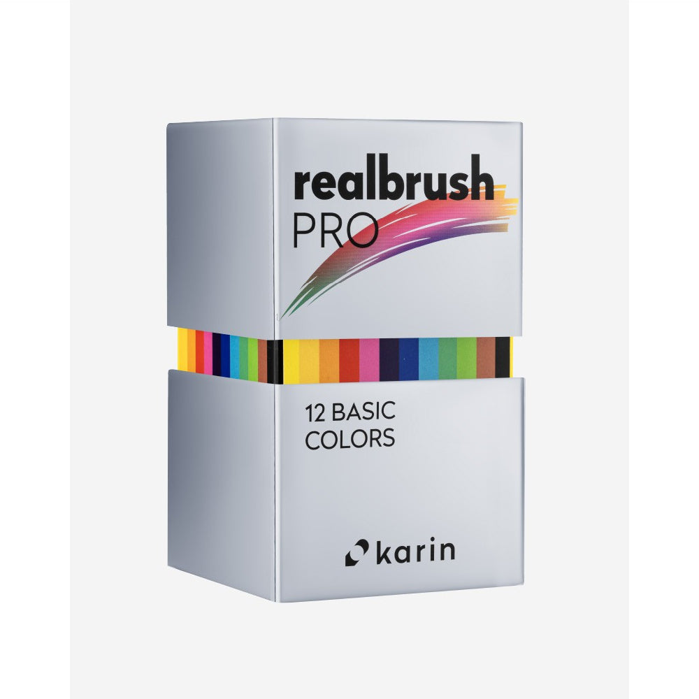 Karin Realbrush PRO Basic markerių rinkinys | 12 spalvų