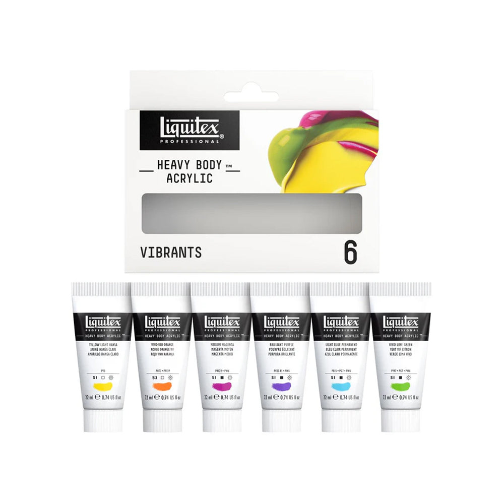 Liquitex Heavy Body Vibrant akrilinių dažų rinkinys, 6x22 ml