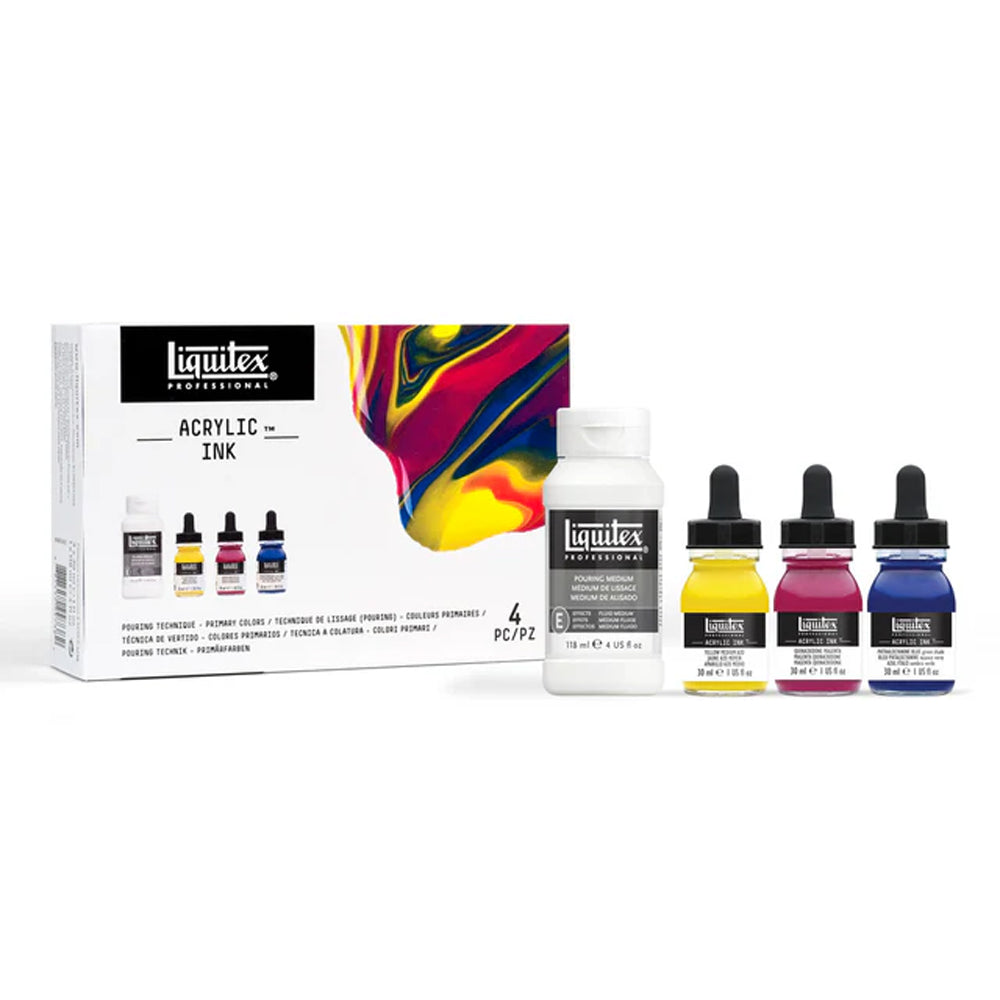 Liquitex Professional Acrylic Ink - Pouring Technique Set, Primary Colors