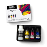 Liquitex Professional akrilinio tušo rinkinys liejimo (Pouring) technikai, pagrindinės spalvos