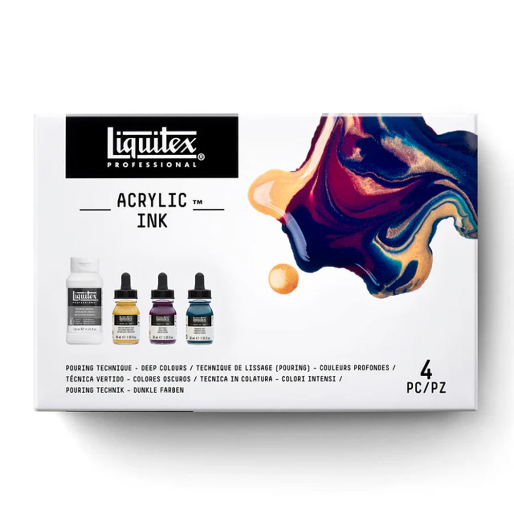 Liquitex Professional Acrylic Ink - Pouring Technique Set, Deep Colors