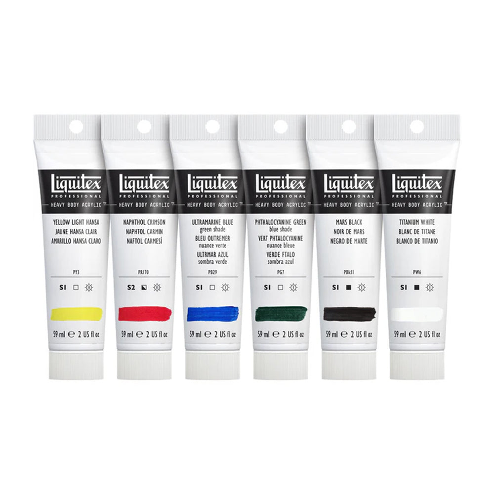 Liquitex Heavy Body Acrylic Paint Set, 6x59 ml