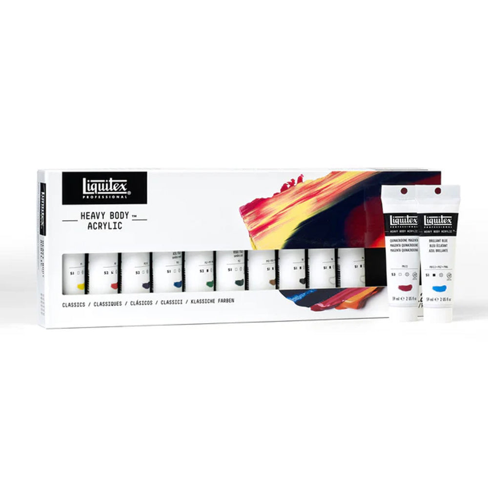 Liquitex Heavy Body Acrylic Paint Set, 12x59 ml