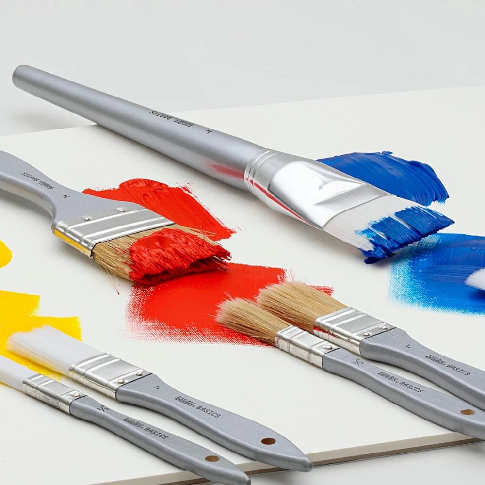 Liquitex Basics natūralaus plauko teptukų rinkinys, 3 vnt.
