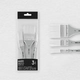 Liquitex Basics sintetinio plauko teptukų rinkinys, 3 vnt.
