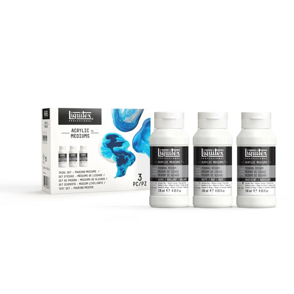 Liquitex Professional Pouring Mediums Trial Set, 3x118 ml