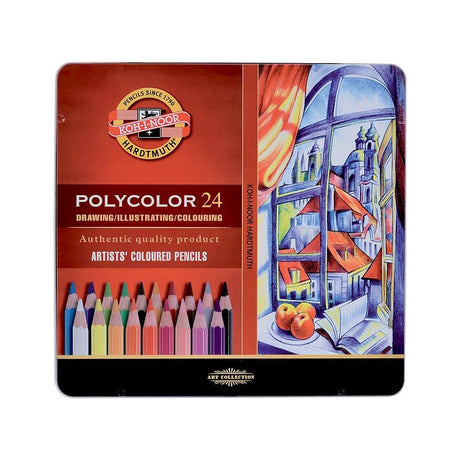 Koh-I-Noor Polycolor Coloured Pencils Set, 24 pcs.