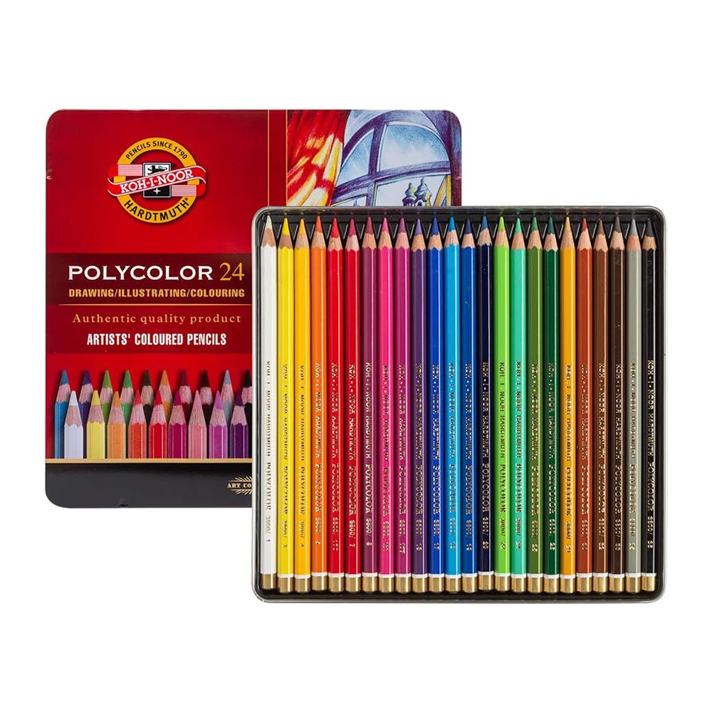 Koh-I-Noor Polycolor spalvotų pieštukų rinkinys, 24 vnt.