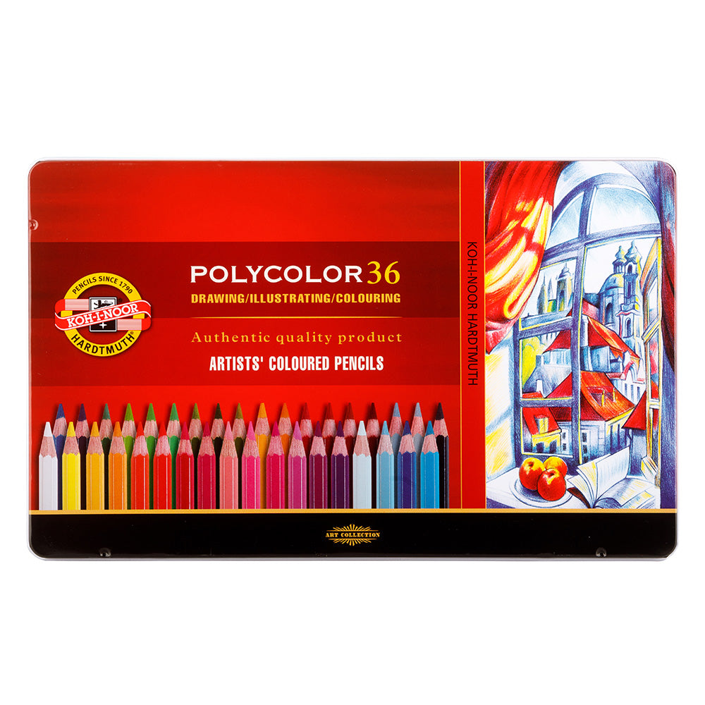 Koh-I-Noor Polycolor spalvotų pieštukų rinkinys, 36 vnt.