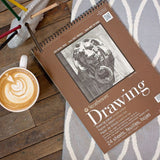Strathmore Drawing Smooth 400 Series Paper Wire Bound Pad, 130 gsm, 24 sheets