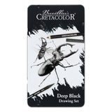Cretacolor Deep Black rinkinys piešimui ir eskizavimui, 10 vnt.