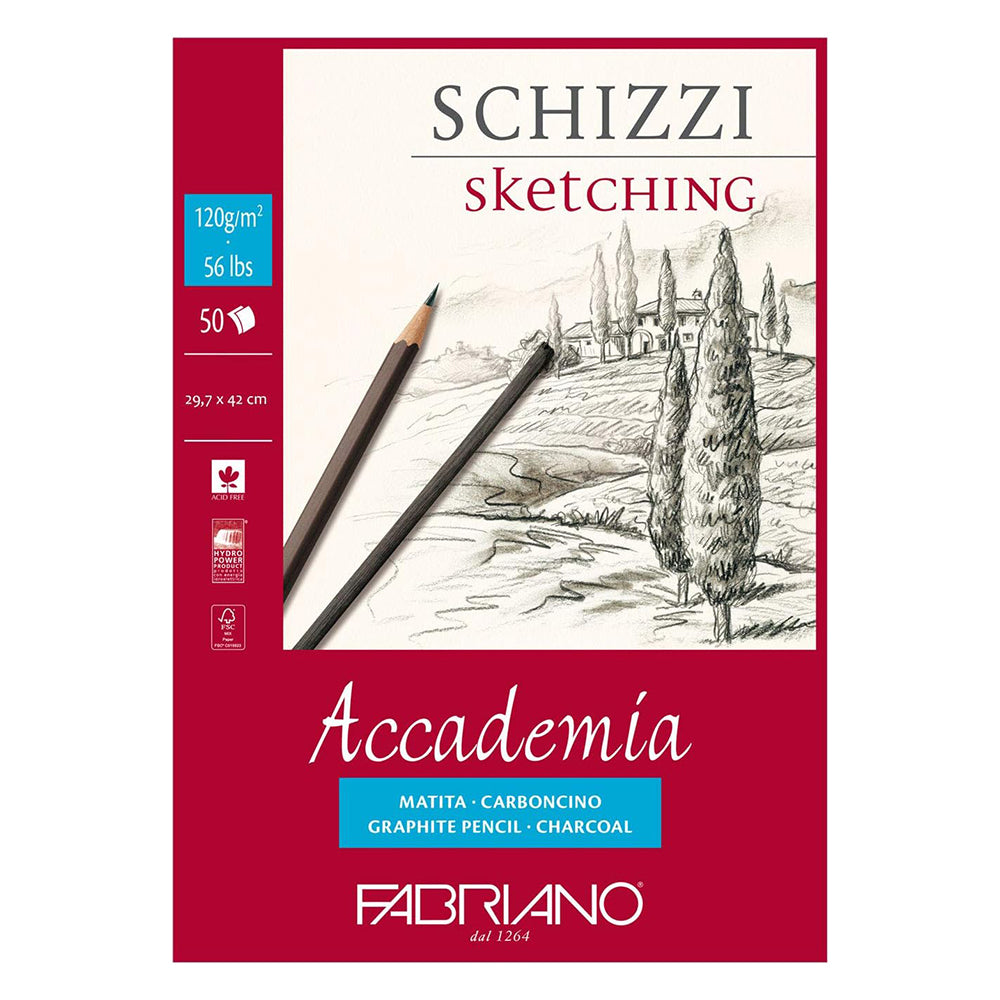 Fabriano Accademia Sketching Pad, 50 sheets, 120 gsm