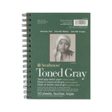 Strathmore Toned Gray 400 Series spiralinis popieriaus bloknotas, 118 gsm