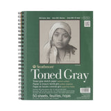 Strathmore Toned Gray 400 Series spiralinis popieriaus bloknotas, 118 gsm