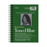 Strathmore Toned Blue 400 Series spiralinis popieriaus bloknotas, 118 gsm