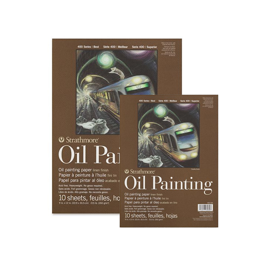 Strathmore Oil Painting 400 Series aliejinės tapybos popieriaus bloknotas, 350 gsm, 10 lapų