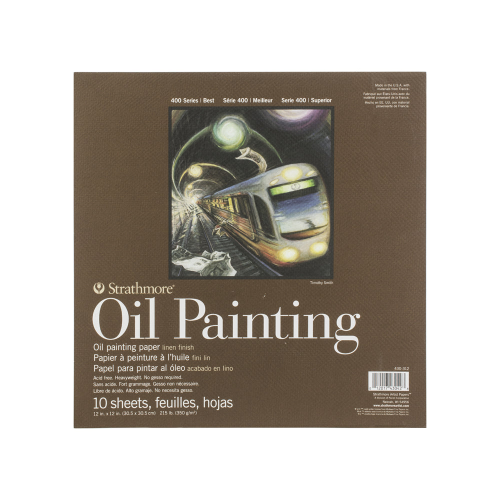 Strathmore Oil Painting 400 Series aliejinės tapybos popieriaus bloknotas, 350 gsm, 10 lapų