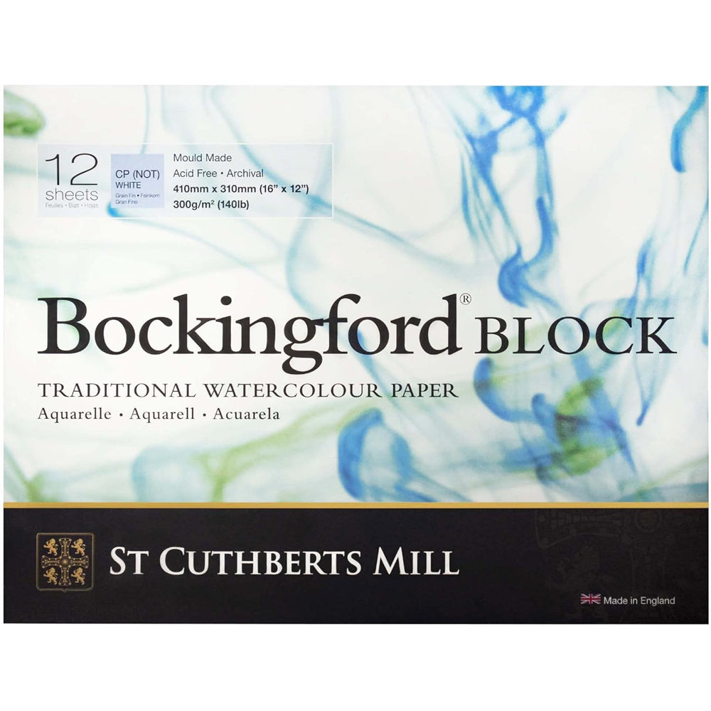 Bockingford Watercolour Paper Block, 12 Sheets, 300 gsm