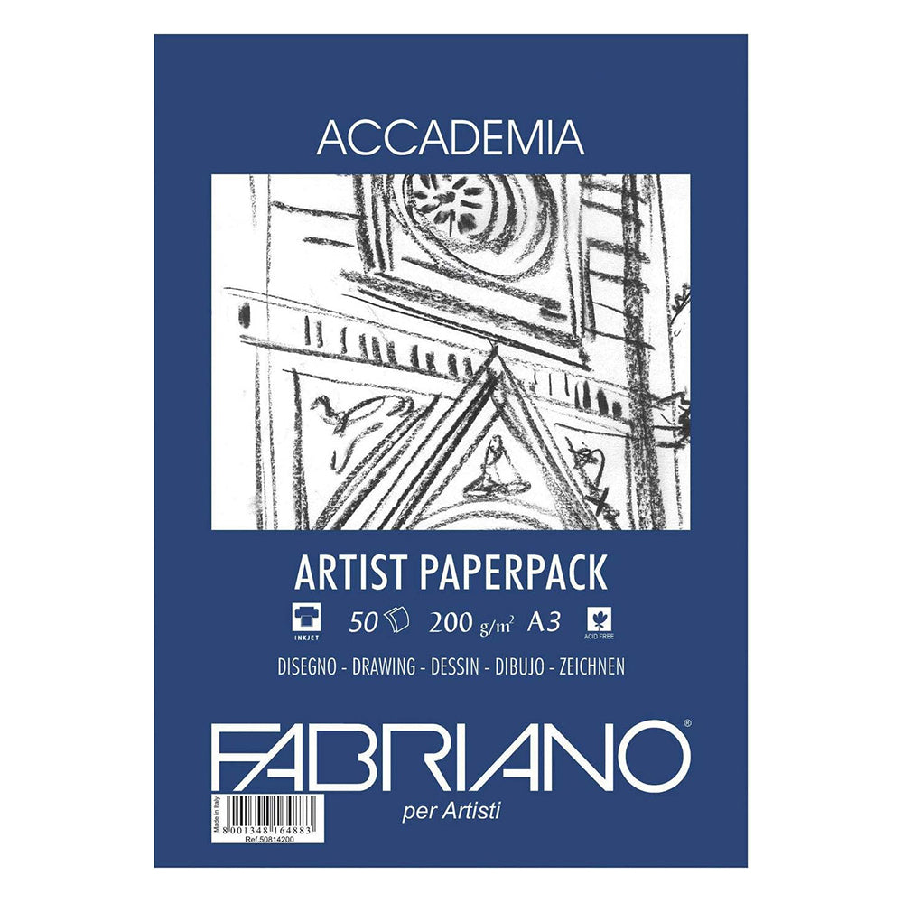 Fabriano Accademia Artist Paperpack piešimo bloknotas, 50 lapų, A3 formato