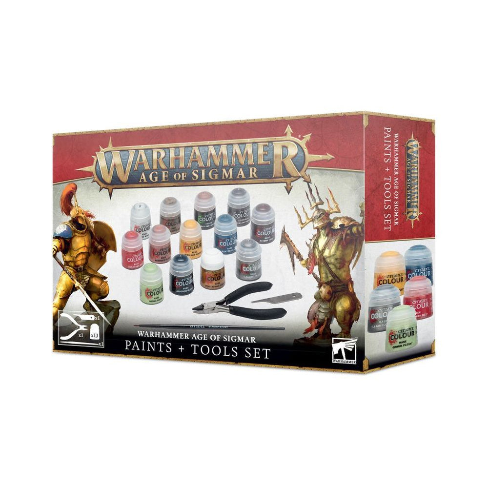 Warhammer Age of Sigmar dažų ir įrankių rinkinys