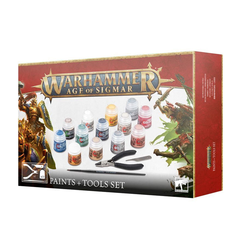 Warhammer Age Of Sigmar Paints + Tools Set