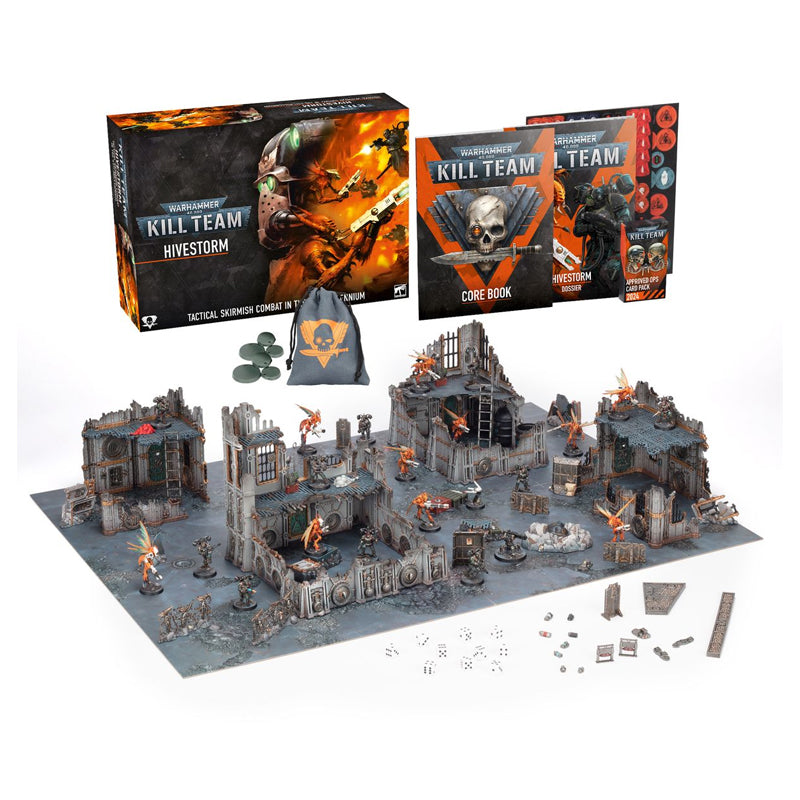 Warhammer 40,000 Kill Team Hivestorm miniatiūrų, knygos ir kortų rinkinys