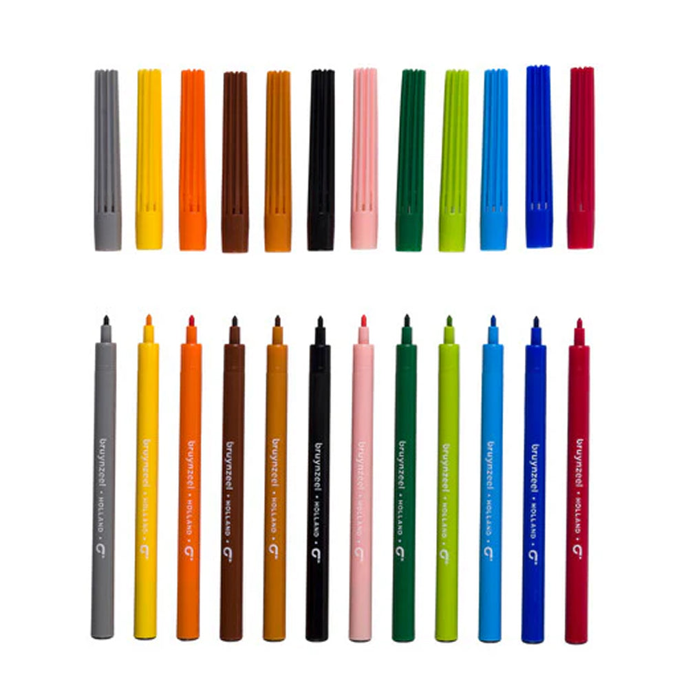 Bruynzeel Felt Tip Set, 12 colours