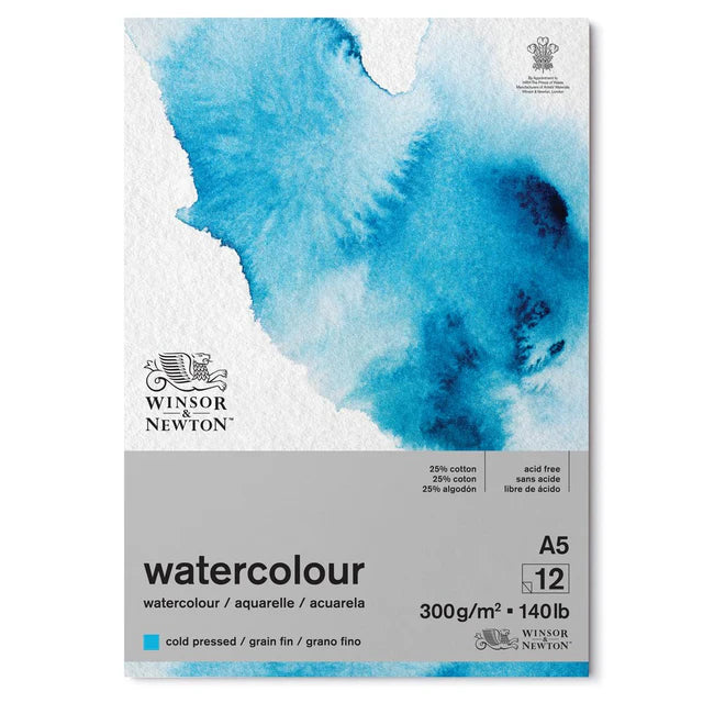Winsor & Newton akvarelinio popieriaus bloknotas, 12 lapų, 300 gsm