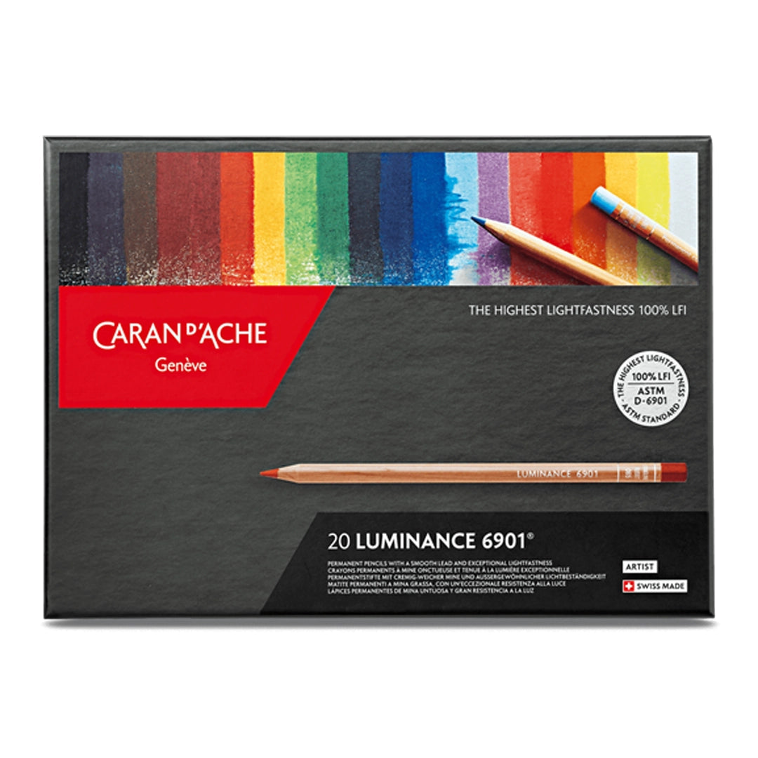 Caran d'Ache LUMINANCE spalvotų pieštukų rinkinys, 20 vnt.