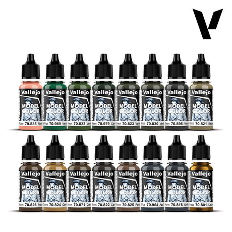 Vallejo German Camouflage WWII akrilinių dažų rinkinys, 16x17 ml