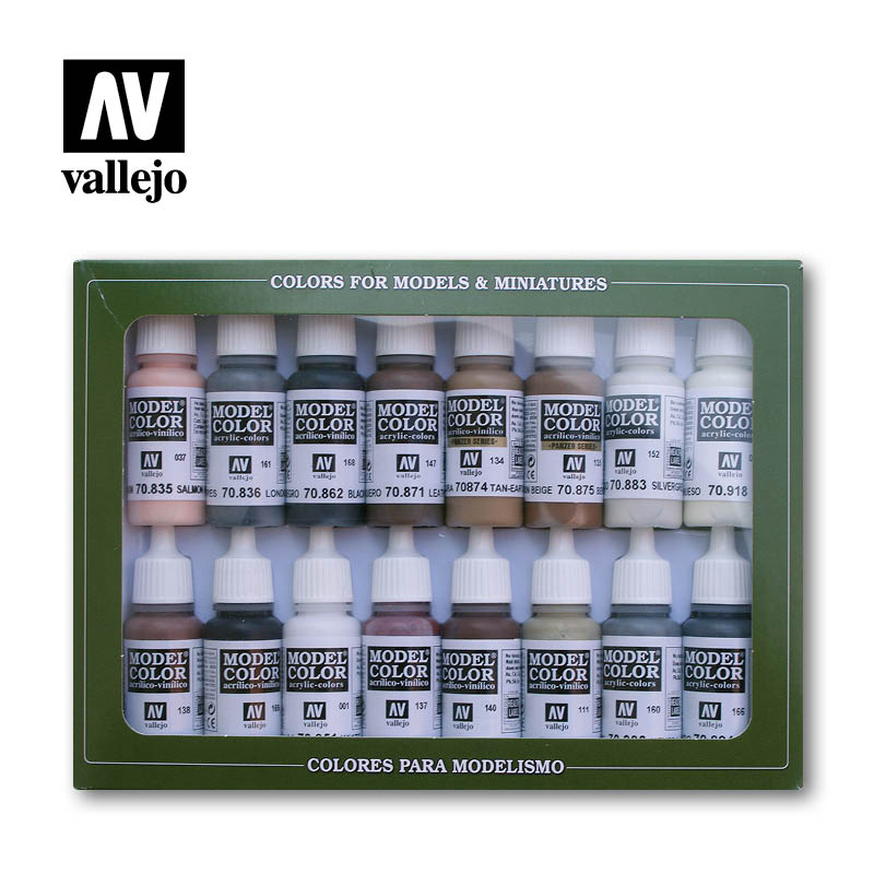 Vallejo Model Color Equestrian Colors akrilinių dažų rinkinys, 16x17 ml