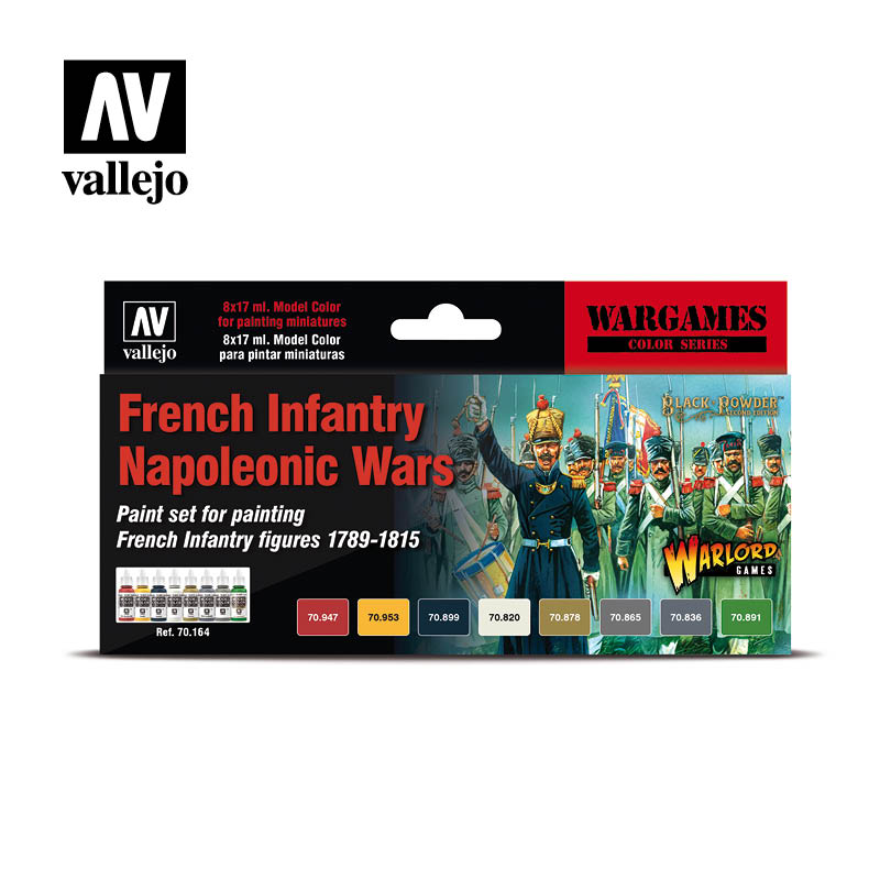 Vallejo French Infantry Napoleonic Wars akrilinių dažų rinkinys, 8x17 ml