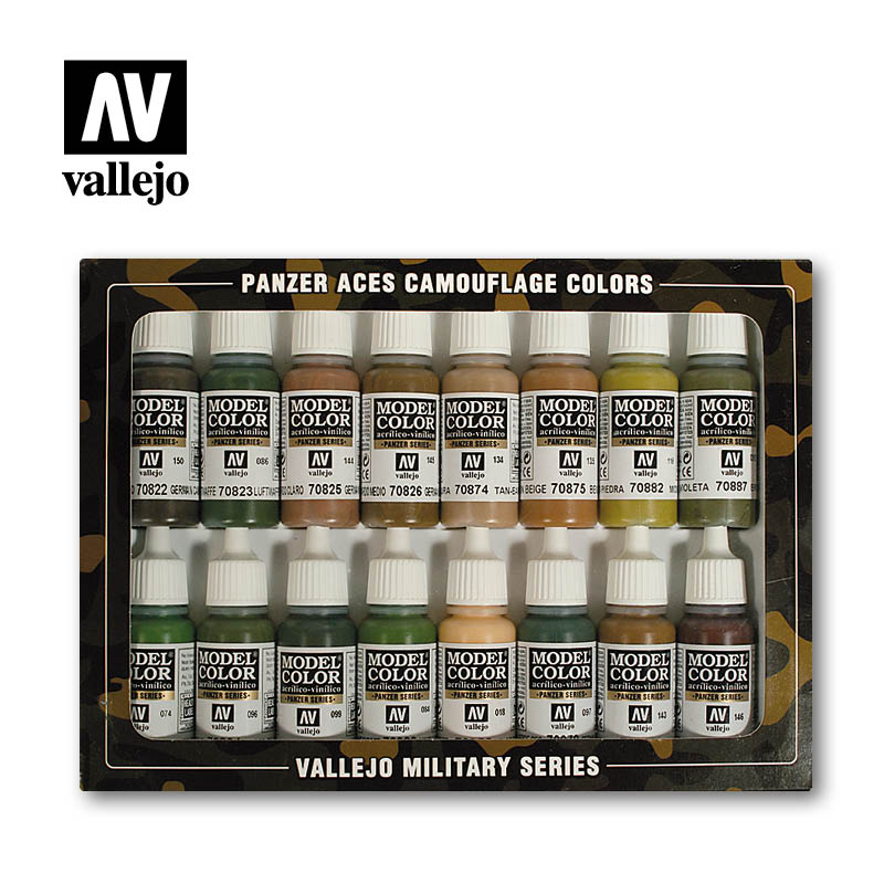 Vallejo Model Color Camouflage akrilinių dažų rinkinys, 16x17 ml