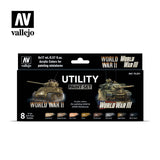 Vallejo Utility WWII & WWIII akrilinių dažų rinkinys, 8x17 ml