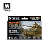 Vallejo WWII British Armour & Infantry dažų rinkinys, 6x17 ml