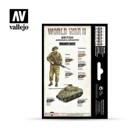 Vallejo WWII British Armour & Infantry dažų rinkinys, 6x17 ml