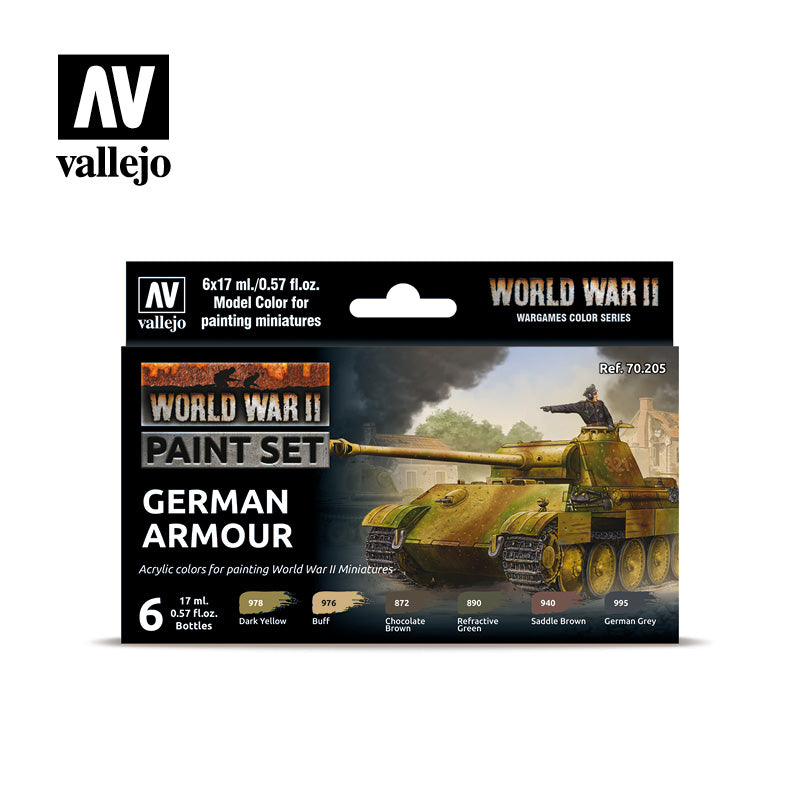 Vallejo Model Color WWII German Armour akrilinių dažų rinkinys, 6x17 ml