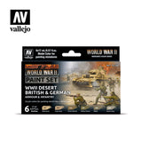 Vallejo German WWII Desert British & German Armour & Infantry akrilinių dažų rinkinys, 6x17 ml