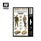 Vallejo German WWII Desert British & German Armour & Infantry akrilinių dažų rinkinys, 6x17 ml