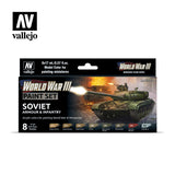 Vallejo Model Color WWIII Soviet Armour & Infantry Acrylic Paint Set, 8x17 ml