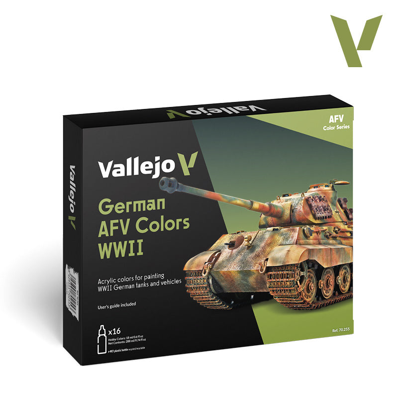 Vallejo Model Color German AFV Colors WWII akrilinių dažų rinkinys, 16x18 ml