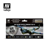 Vallejo RAF colors Coastal Command 1939-1945 Model Air akrilinių dažų rinkinys, 8x17 ml