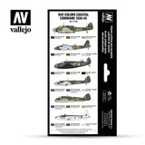 Vallejo RAF colors Coastal Command 1939-1945 Model Air akrilinių dažų rinkinys, 8x17 ml