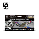 Vallejo RAF Day Fighters 1941-1945 & P.R.U. dažų rinkinys, 8x17 ml