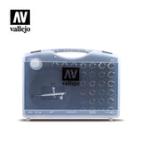 Vallejo Basic Colors Model Air dažų rinkinys plastikiniame dėkle, 29x17 ml + Harder & Steenbeck Ultra aerografas